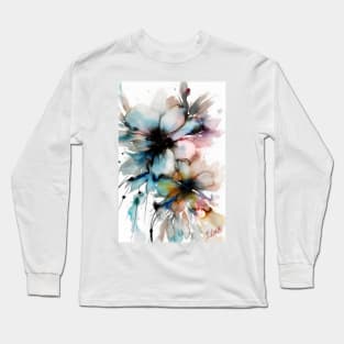 Watercolor and Ink florals2 Long Sleeve T-Shirt